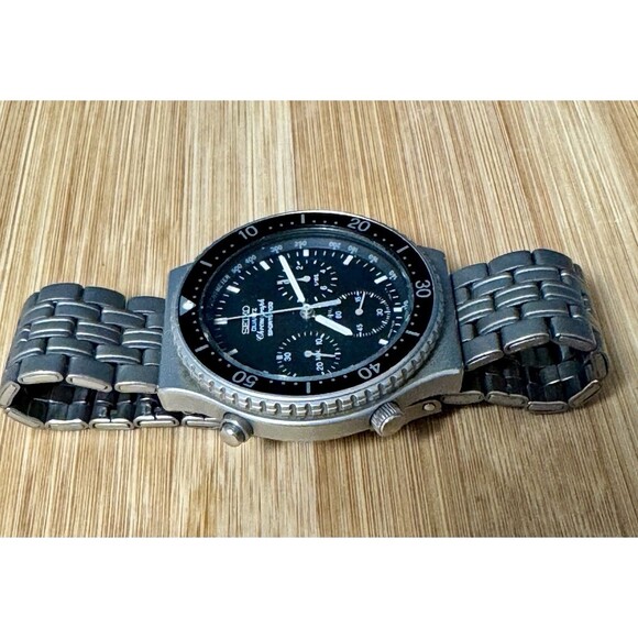 Vintage Men’s Seiko Sports 100 Chronograph Watch 1980's 7A28-7040 Working - Picture 4 of 7